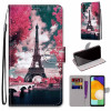 Чохол-книжка Coloured Drawing Cross Samsung Galaxy A04s/A13 5G - Pink Flower Tower Bridge