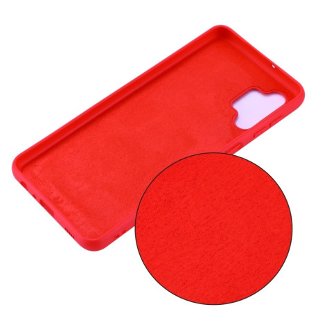 Силиконовый чехол Solid Color Liquid Silicone на Samsung Galaxy A32 4G- красный