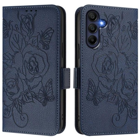 Чехол-книжка Magnetic RFID Anti-theft Leather для Samsung Galaxy A17 4G - синий
