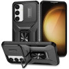 Противоударный чехол Sliding Camshield для Samsung Galaxy S24+ 5G - черный