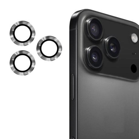 Защитное стекло на камеру ENKAY 9H Aluminium для iPhone 17 Pro / 17 Pro Max - серое