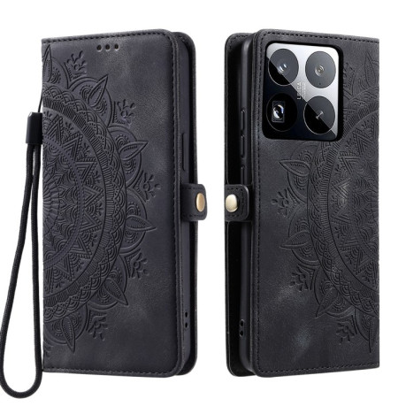 Чохол-книжка Totem Embossed Magnetic Leather для Xiaomi 15 Pro - чорний