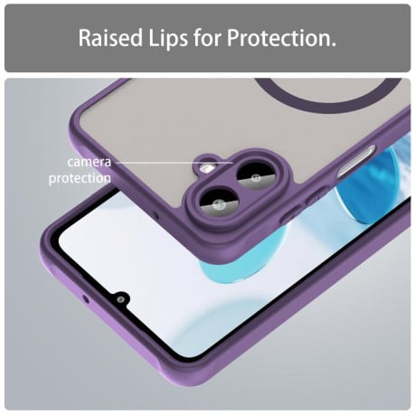 Чохол Fan Dun Series гібрид з Magsafe та захистом камери на Samsung Galaxy A07 4G - фіолетовий