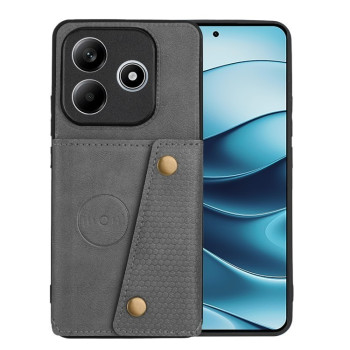 Противоударный чехол Double Buckle для Xiaomi Redmi Note 14 5G - серый