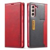 Чехол-книжка LC.IMEEKE LC-001 на Samsung Galaxy S21 FE - красный