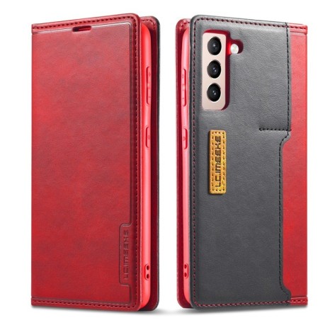 Чохол-книжка LC.IMEEKE LC-001 Samsung Galaxy S21 FE - червоний
