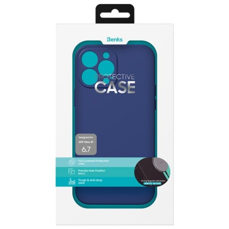 Силиконовый чехол Benks Silicone Case (Magsafe) для iPhone 13 mini - синий
