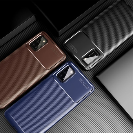 Ударозащитный чехол HMC Carbon Fiber Texture на Samsung Galaxy A02s - черный