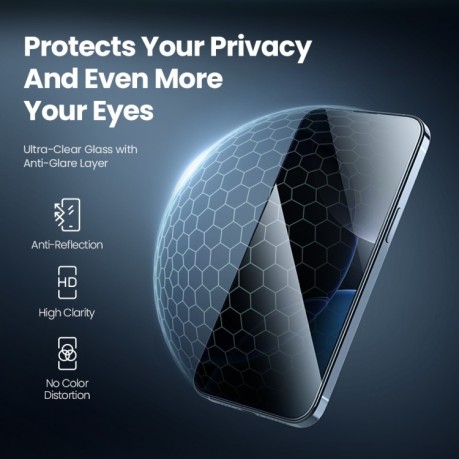 Защитное стекло NILLKIN Guardian Full Coverage Privacy для iPhone 16 Pro Max - черное