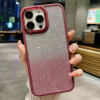 Противоударный чехол Gradient Acrylic для iPhone 15 - винно-красный