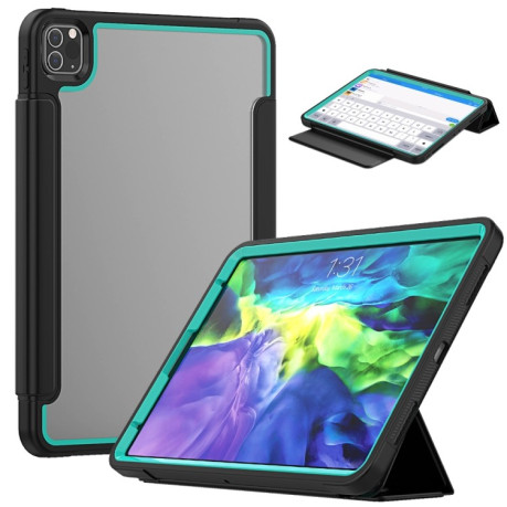 Чехол-книжка Smart Acrylic + TPU для iPad Air 4 2020//Pro 11 2020/2018 - черно-голубой