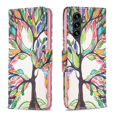 Чохол-книжка Colored Drawing Pattern для Samsung Galaxy A14 5G - Tree Life