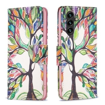Чехол-книжка Colored Drawing Pattern для Samsung Galaxy A56 5G - Life