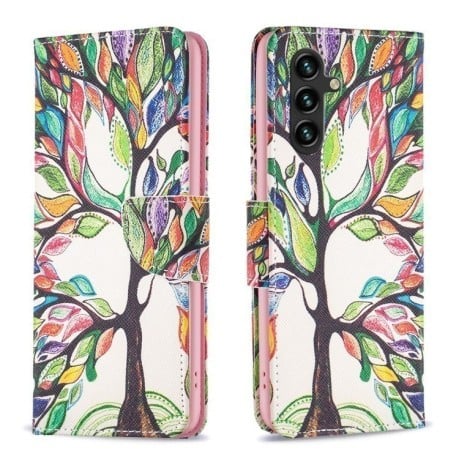 Чехол-книжка Colored Drawing Pattern для Samsung Galaxy A56 5G - Life