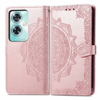 Чохол-книжка Mandala Embossing Pattern на OnePlus Nord N30 SE - рожеве золото