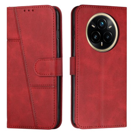 Чехол-книжка Stitching Calf Texture для Realme 14 Pro+ - красный