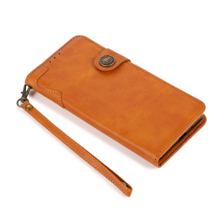 Чехол-книжка KHAZNEH Dual-Splicing для Xiaomi Redmi Note 10 Pro - оранжевый