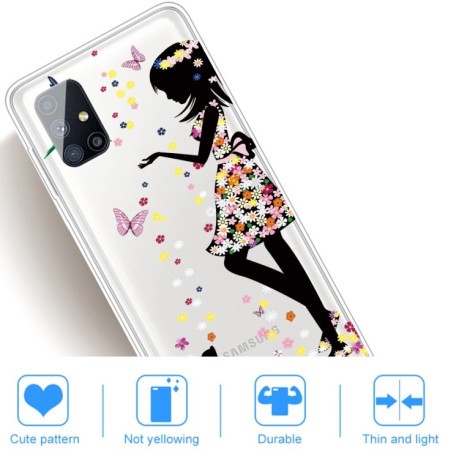 Ударозащитный чехол Painted Transparent на Samsung Galaxy M51 - Girl