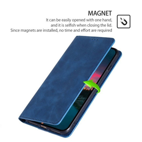 Чехол-книжка Retro Skin Feel Business Magnetic на OPPO A3/A3x/A40m - синий