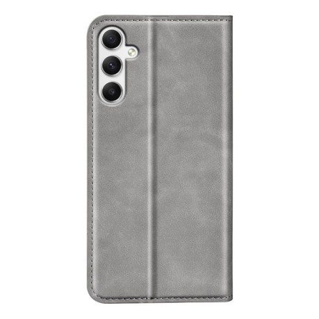 Чехол-книжка Retro Skin Feel Business Magnetic на Samsung Galaxy A35 - серый