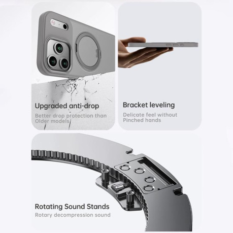 Чохол Kalebol з підставкою Rotating Magnetic та MagSafe на iPhone 17 Pro Max - чорний