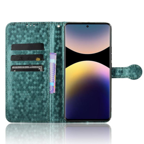 Чохол-книжка Honeycomb Dot для Xiaomi Redmi Note 14 Pro 4G - зелений