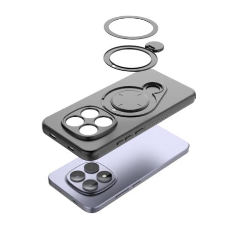 Чохол Ring Shield MagSafe з кільцем-тримачем 360° для Redmi Note 15 Pro 5G Global 163.6mm — синій