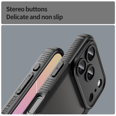 Противоударный чехол Armor Glaze PC Hybrid для iPhone 17 Pro - черный