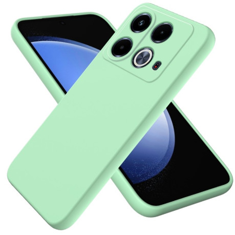 Силиконовый чехол Solid Color Liquid Silicone на Infinix Note 40 4G - зеленый