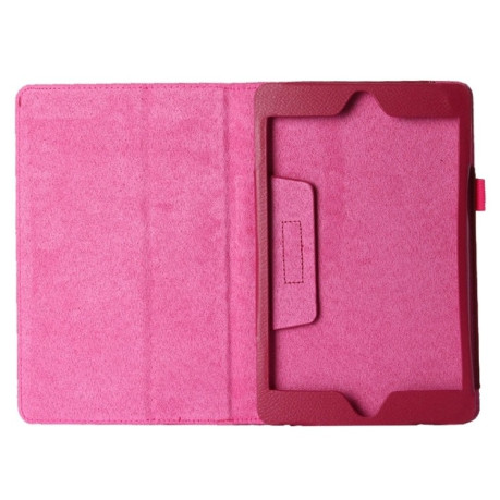 Чехол Lichee Pattern Book Style на iPad Mini 5 (2019)/ Mini 4 - пурпурно-красный