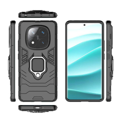 Противоударный чехол HMC 360 Degree Rotating Holder на Redmi Note 14 Pro 4G - черный