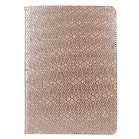 Кожаный Чехол Plaid Texture TPU золотой для iPad Air 2