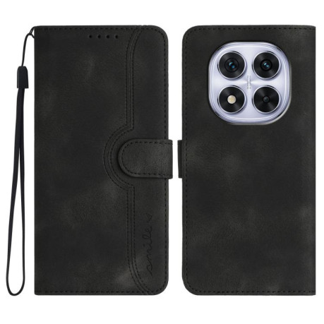 Чехол-книжка Skin Feel Heart Amile для Redmi Note 14 Pro 4G - черный