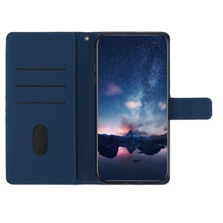 Чехол-книжка Diamond Embossed Skin Feel для Samsung Galaxy S23 5G - темно-синий