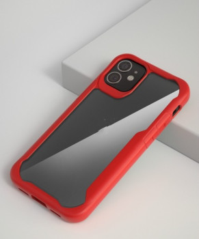 Противоударный чехол HMC Full Coverage на iPhone 12 Mini - красный