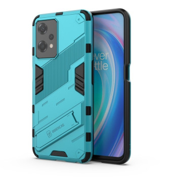 Противоударный чехол Punk Armor с подставкой на Realme 9 Pro/OnePlus Nord CE 2 Lite 5G - синий