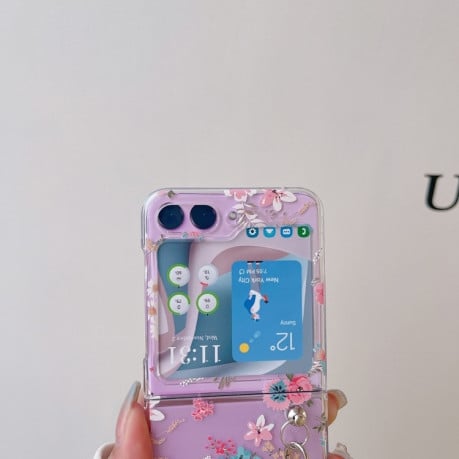 Протиударний чохол Transparent Painted для Samsung Galaxy Flip 6 5G - Small Floral