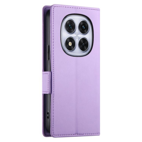 Чехол-книжка Side Buckle Magnetic Frosted Leather для Xiaomi Redmi Note 14 Pro 4G - фиолетовый