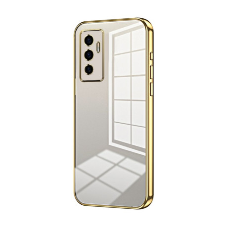 Противоударный чехол Space Fine Hole для Vivo S10e / V23e 4G/5G / Y75 4G - золотой