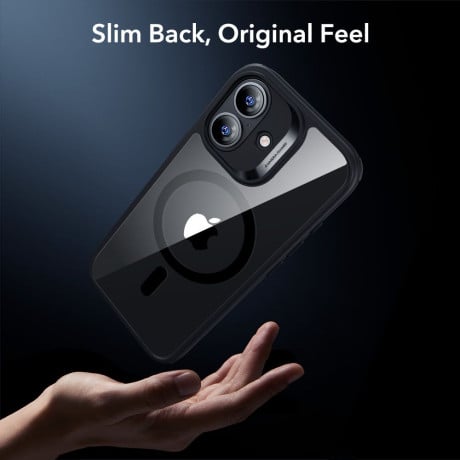 Оигинальный чехол ESR Classic Hybrid с MagSafe + накладка на клавишу на iPhone 17 - Clear Black