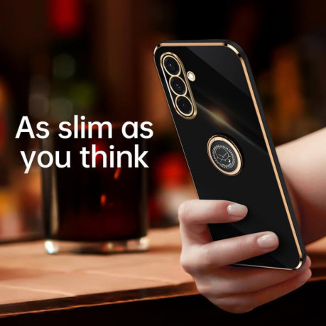 Противоударный чехол XINLI Straight Edge with Ring Holder для Samsung Galaxy A56 5G - черный