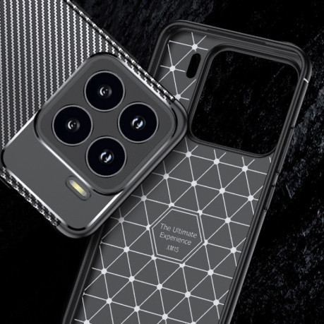 Ударозащитный чехол HMC Carbon Fiber Texture на Xiaomi 15 - черный