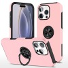 Протиударний чохол Magnetic Ring з підставкою на  iPhone 16 Pro - рожеве золото
