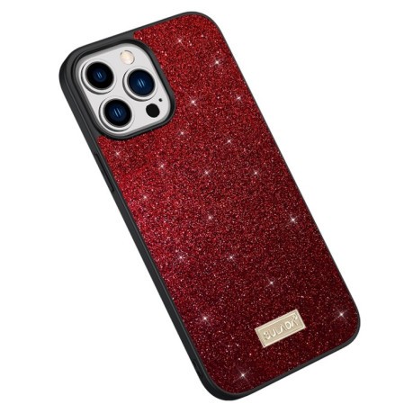 Чехол SULADA Glittery для iPhone 15 Pro - красный