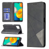 Чехол-книжка Rhombus Texture для Samsung Galaxy M32/A22 4G - черный