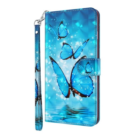 Чехол-книжка 3D Painting для Samsung Galaxy A04S / A13 / A13 5G - Three Butterflies