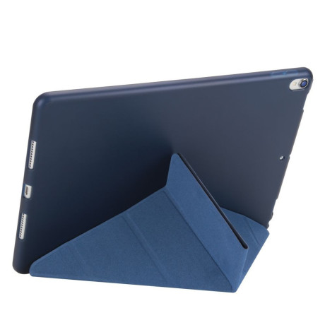 Чехол- книжка Solid Color Trid-fold + Deformation Viewing Stand на iPad Air 3 2019/Pro 10.5 - нави