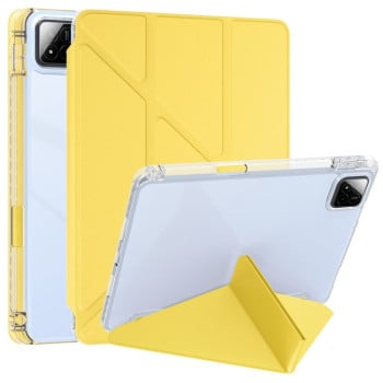 Чехол-книжка Clear Acrylic Demation Leather для Xiaomi Pad 7 / 7 Pro - желтый