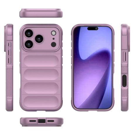 Силіконовий чохол Magic Flannel на iPhone 17 Pro - фіолетовий