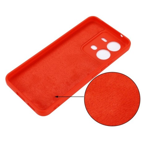 Силіконовий чохол Solid Color Liquid Silicone на Vivo V25 5G/V25E 5G/X80 Lite 5G - червоний